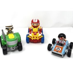 Ryan's World Vehicle Blue Race Car 8 Figure Pull Back‎ Rare 2019 Tractor and Car